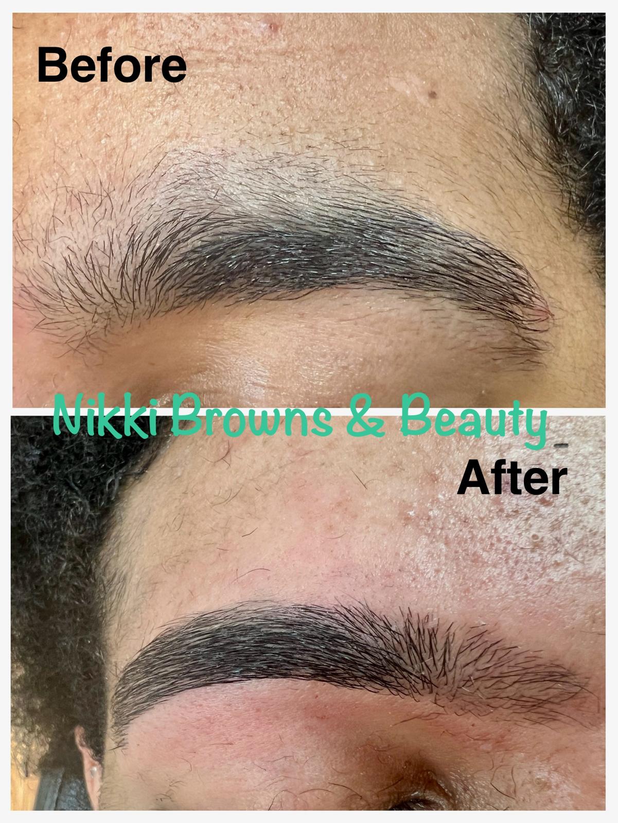 Brow threading before and after